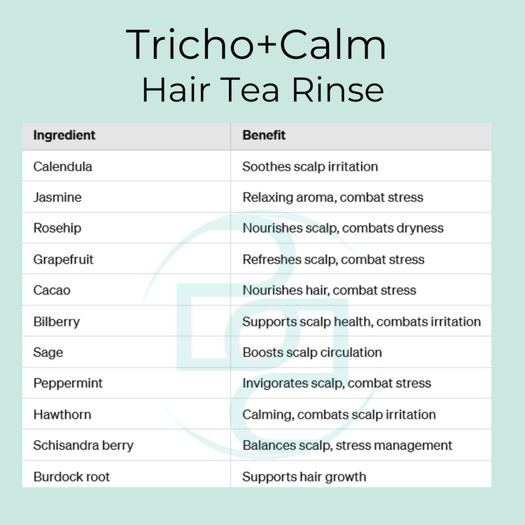 Tricho+Calm™ - Dry Scalp Treatment Tea Rinse with Adaptogens