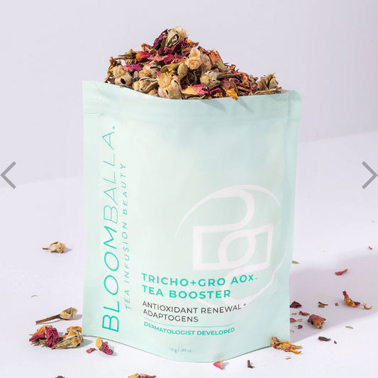 Green tea hair rinse from Bloomballa Beauty