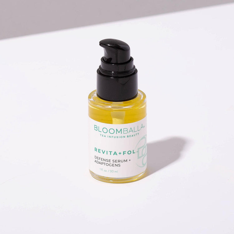 Bottle of antioxidant scalp serum from Bloomballa Beauty