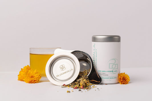 Gro Well Stress Less tea from bloomballa beauty  