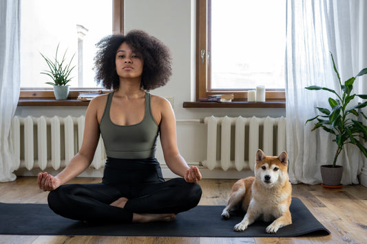 woman meditating to relieve stress